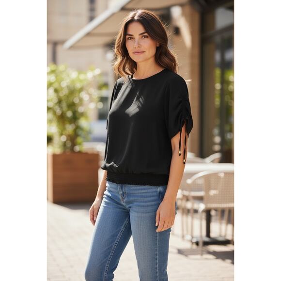 Black Michael Kors Top Size Medium NWT - Picture 6 of 6